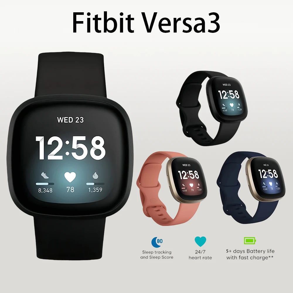 Fitbit Versa 3 – GPS, Calls, Fitness & Sleep Tracker
