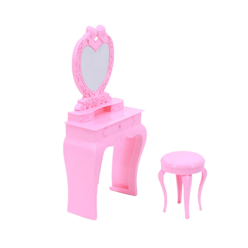 Furniture For Barbiees Doll Clothes Accessories Bed Mirror 1/6 Dollhouse Decoration Bjd Doll Accessories,Food Helmet for Barbies