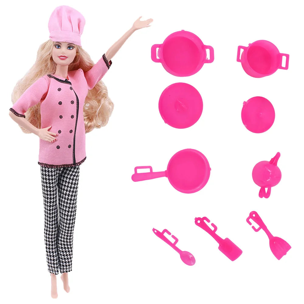 Furniture For Barbiees Doll Clothes Accessories Bed Mirror 1/6 Dollhouse Decoration Bjd Doll Accessories,Food Helmet for Barbies