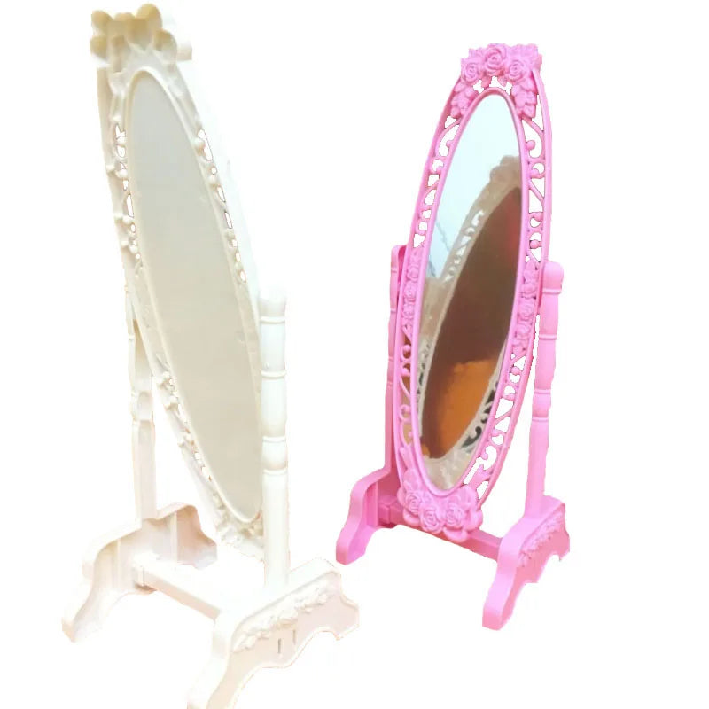 Furniture For Barbiees Doll Clothes Accessories Bed Mirror 1/6 Dollhouse Decoration Bjd Doll Accessories,Food Helmet for Barbies