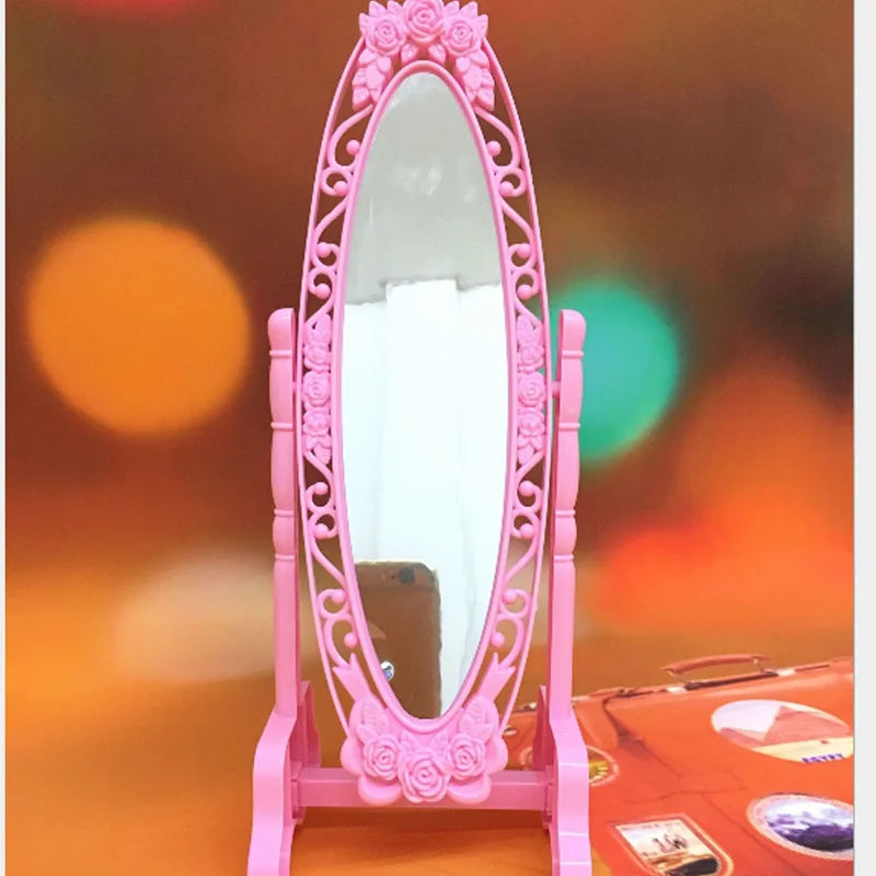 Furniture For Barbiees Doll Clothes Accessories Bed Mirror 1/6 Dollhouse Decoration Bjd Doll Accessories,Food Helmet for Barbies
