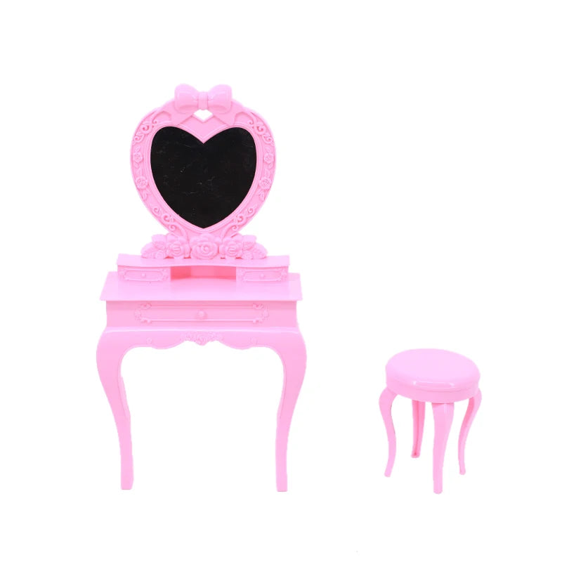 Furniture For Barbiees Doll Clothes Accessories Bed Mirror 1/6 Dollhouse Decoration Bjd Doll Accessories,Food Helmet for Barbies