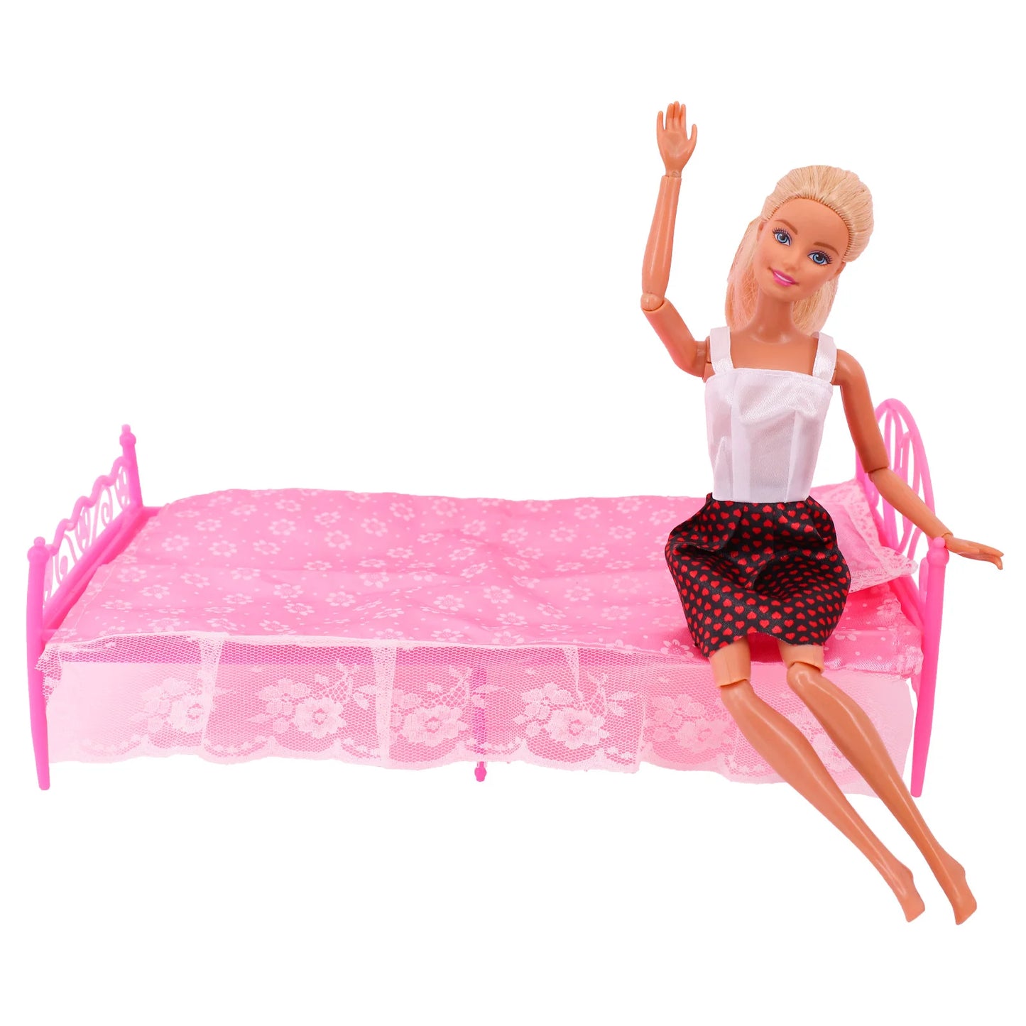 Furniture For Barbiees Doll Clothes Accessories Bed Mirror 1/6 Dollhouse Decoration Bjd Doll Accessories,Food Helmet for Barbies