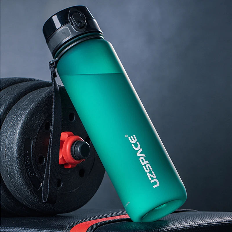 UZ Sports Water Bottle BPA Free Portable Leakproof Shaker Bottle Tritan Plastic Drinkware 500/1000ML Jug for Camping Gym School
