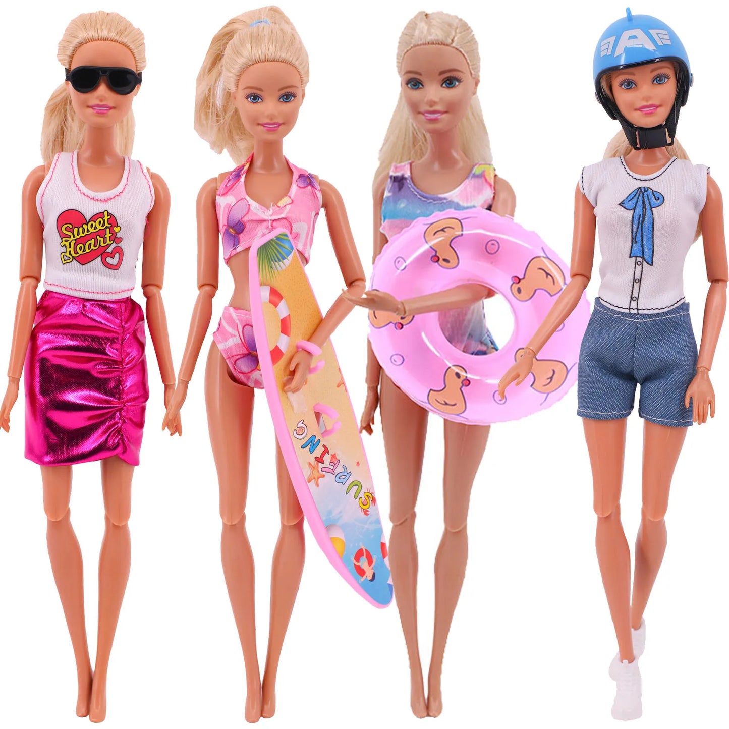 Furniture For Barbiees Doll Clothes Accessories Bed Mirror 1/6 Dollhouse Decoration Bjd Doll Accessories,Food Helmet for Barbies
