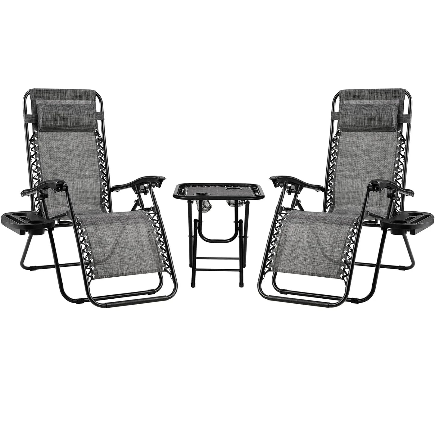 Ensemble de chaises longues pliantes Homfa avec table