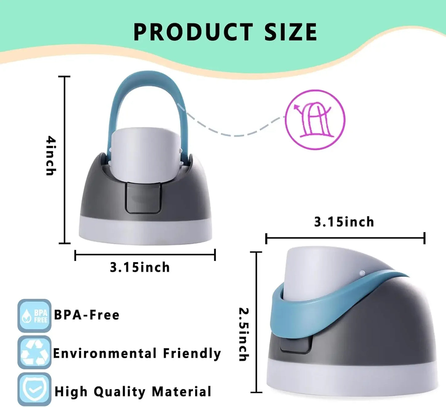 Replacement Lid for Owala Freesip Water Bottle Compatible with Owala Lid Cap Premium Accessories for 16oz 24oz 32oz 40oz Bottles