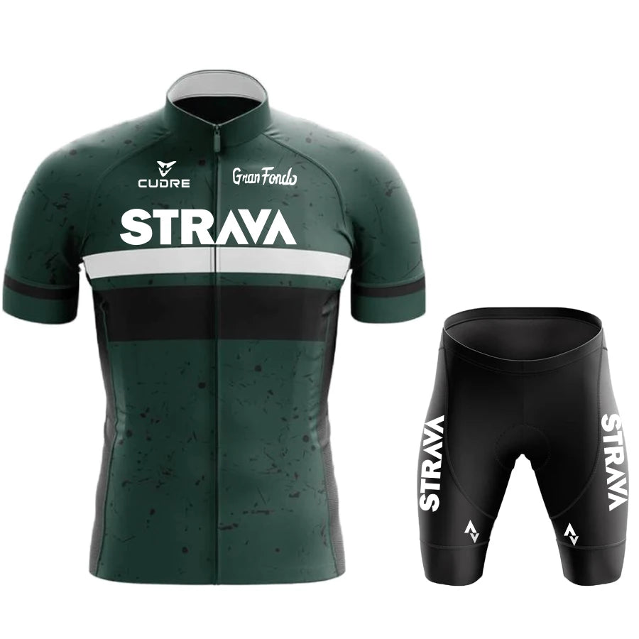 Ensemble Maillot Vélo Été Homme STRNVN – Respirant, Manches Courtes, VTT