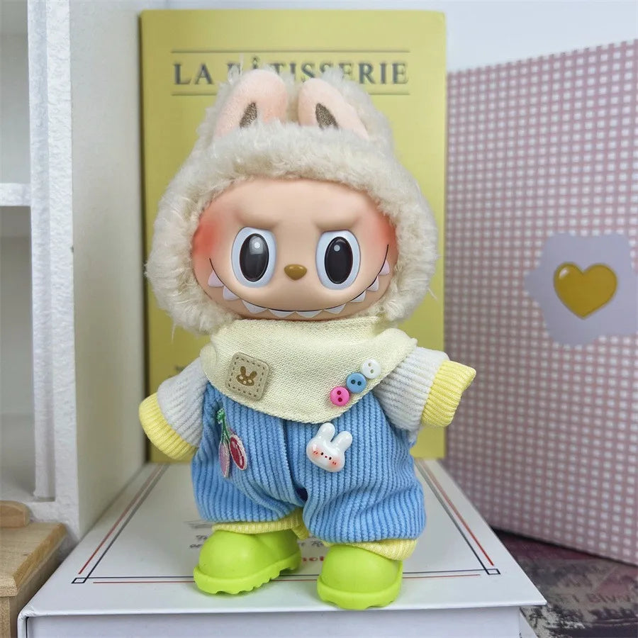 【No Shoes】For 15cm Labubu Stylish Outfit Clothes Sports & Leisure Suit Labubu Outfit Accessories Labubu Ropa