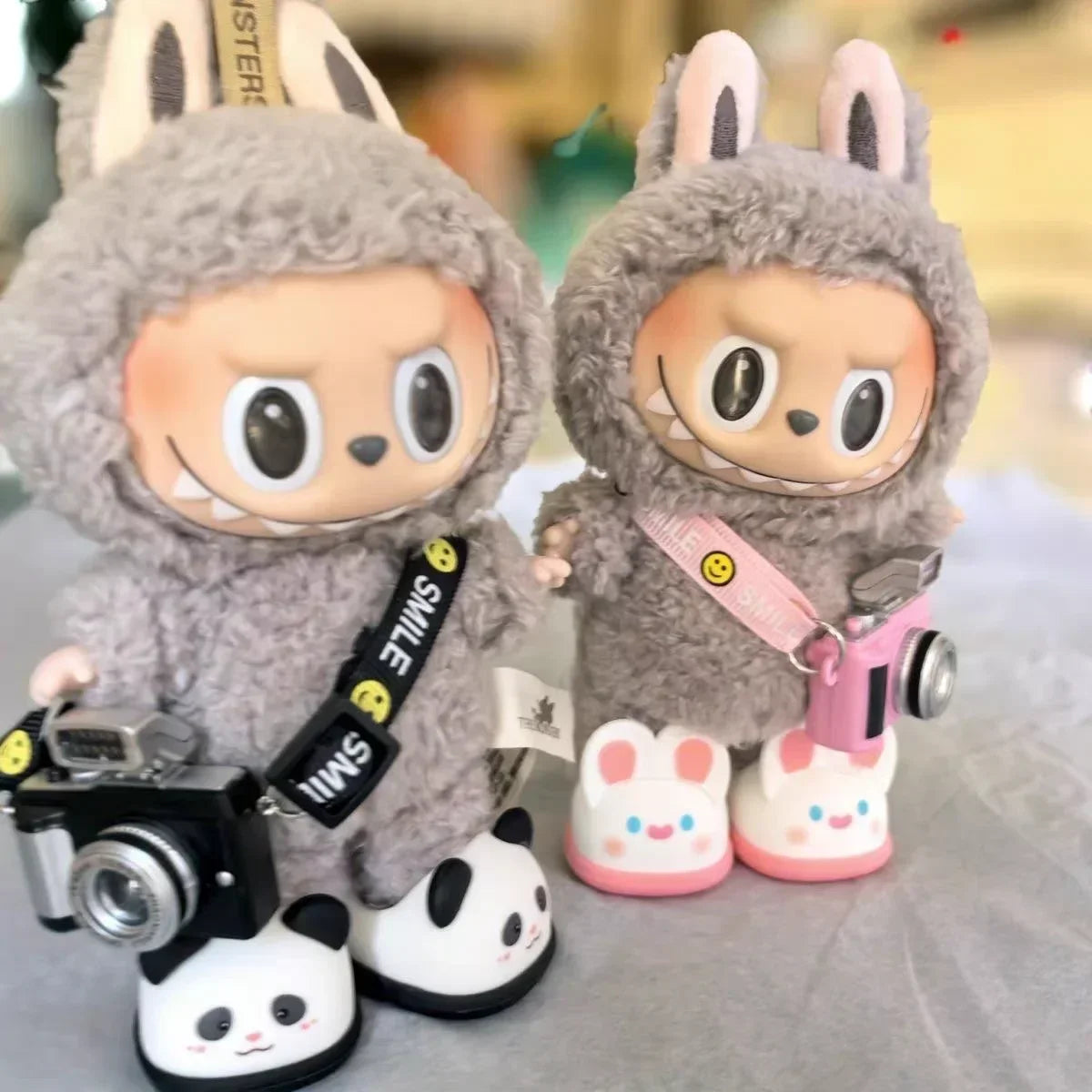 Slipper Shoes Macaron Style 17cm Labubu V2 V1 Doll Shoes Capybara Casual Sandal Dolls Accessories DIY Doll Toys