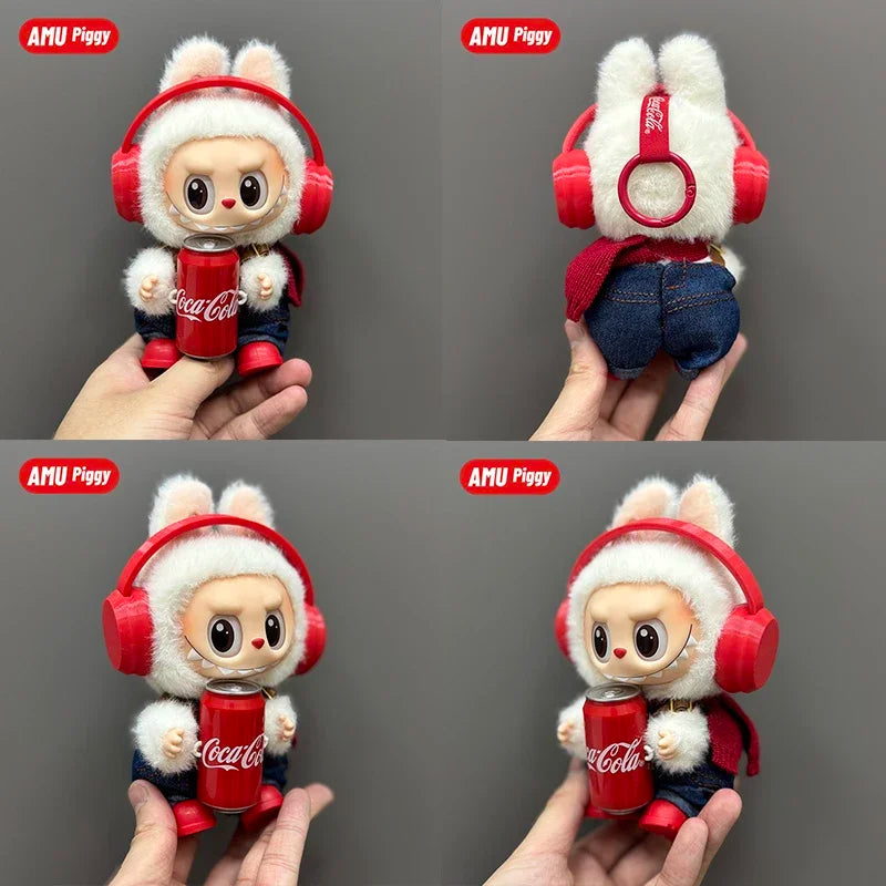 Clothes for Clothes Doll DIY Accessories Pull Cloth Cola Happiness Factor Labubu Clothes Set Doll Outfit Have Shoes