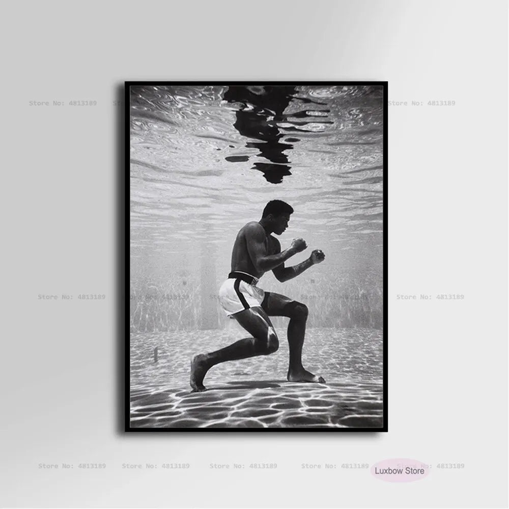 Muhammad Ali Inspirational Boxing Legend Canvas Art Poster HD Wall Decor for Living Room Home Decor Classic Motivational Print