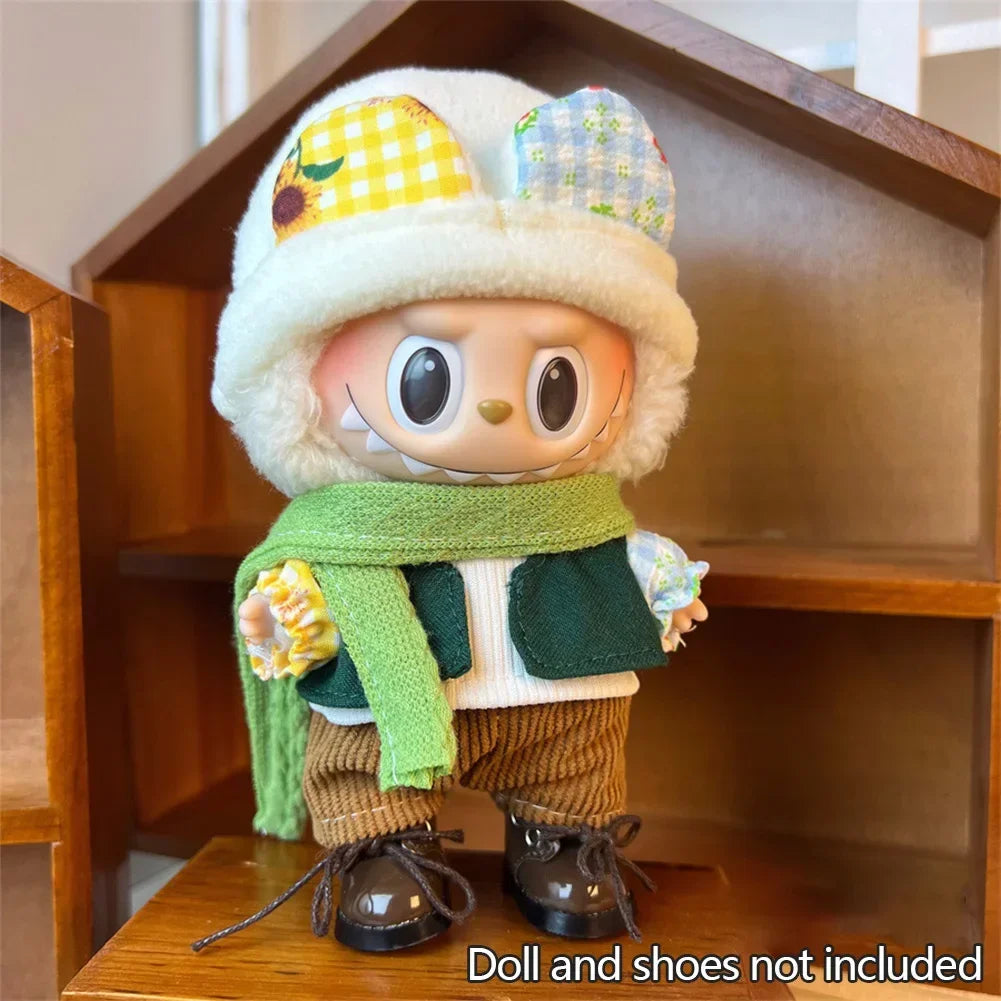 Mini Doll'S Clothes Outfit Accessories For 15-17cm Labubu Idol V1 V2 Stylish Outfit Clothes Sports Leisure Suit Clothing Gift