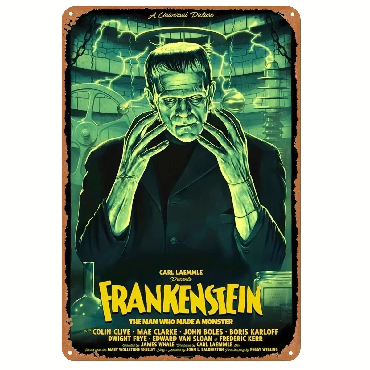 1PC Halloween Metal Sign Horror Movie Theme Shabby Iron Painting Tin Signs Wall Art Man Cave Film Theater Club Home Decoration