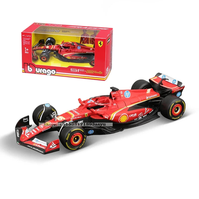 1:43 2023-2024 F1 Scuderia Ferrari SF24 SF23 Diecast-modus
