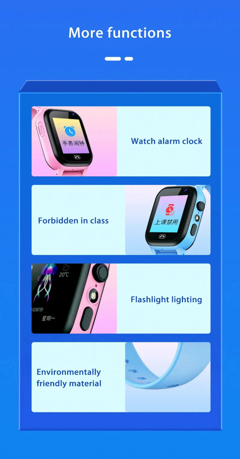 Xiaomi MIJIA Kids 4G Smart Watch Sim Card Call SOS GPS Location Child SmartWatch Camera Waterproof Watch For Boys Girls Present