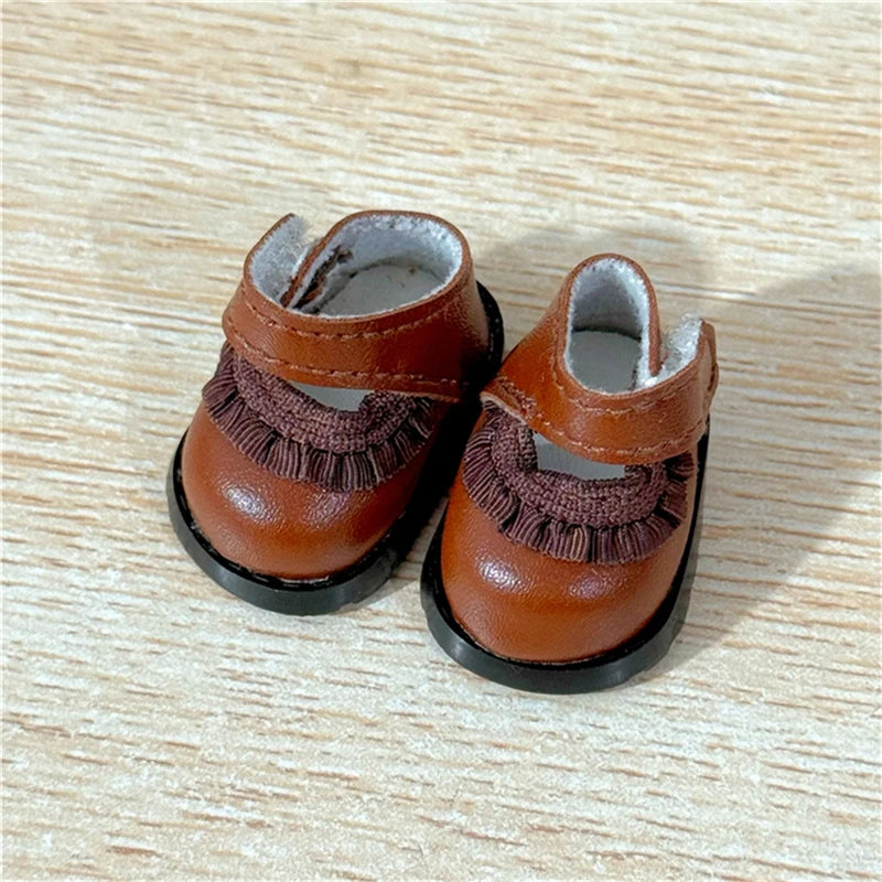 17cm For Labubu Doll Clothing Skirt Bowhair Accessory Set Retro Bib Pants Clothes Luxury Messenger Bag Shoes Set Sitting Party