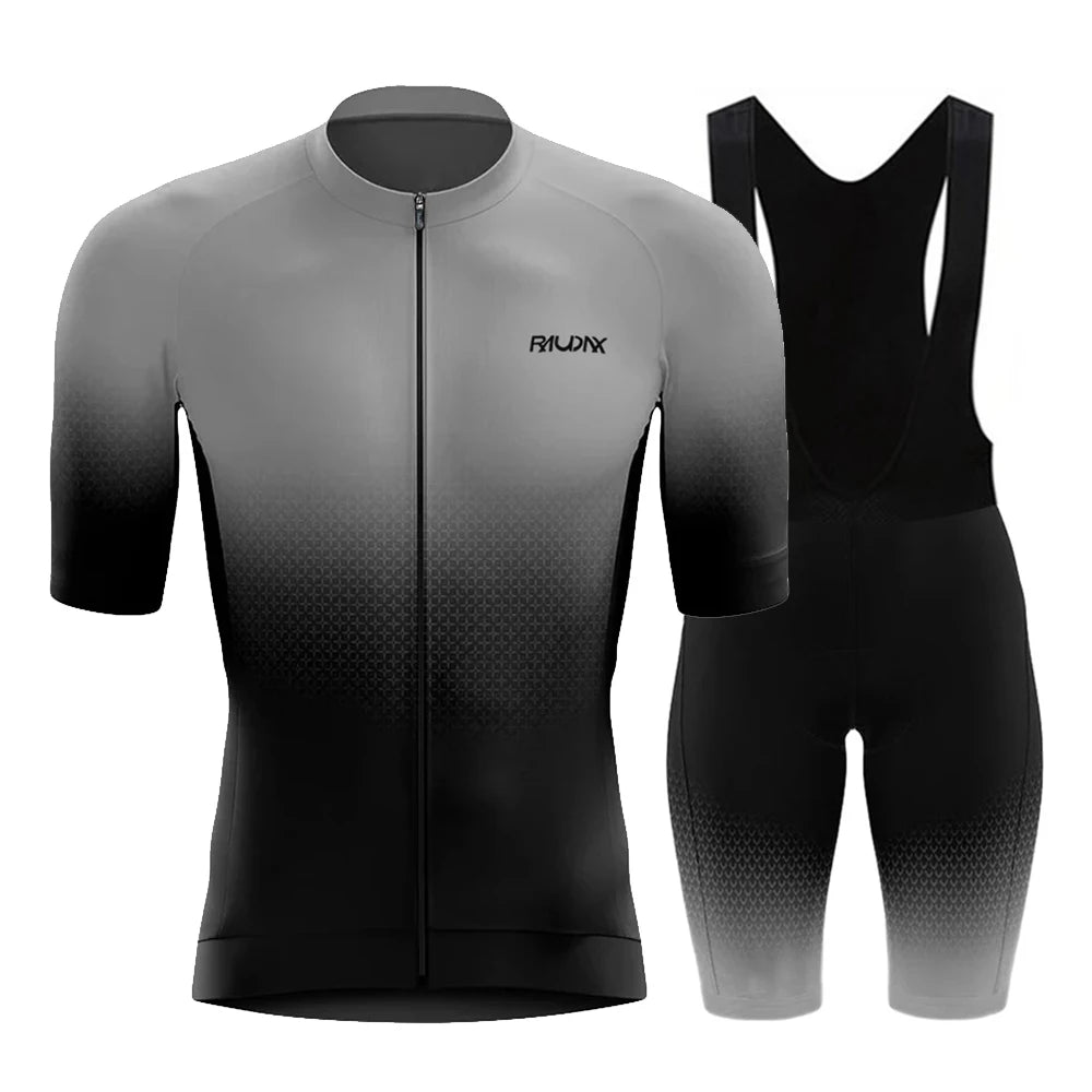 Raudax Summer Cycling Set Man Cycling Jersey Short Sleeve Bicycle Cycling Clothing Kit Mtb Bike Wear Triathlon Maillot Ciclismo