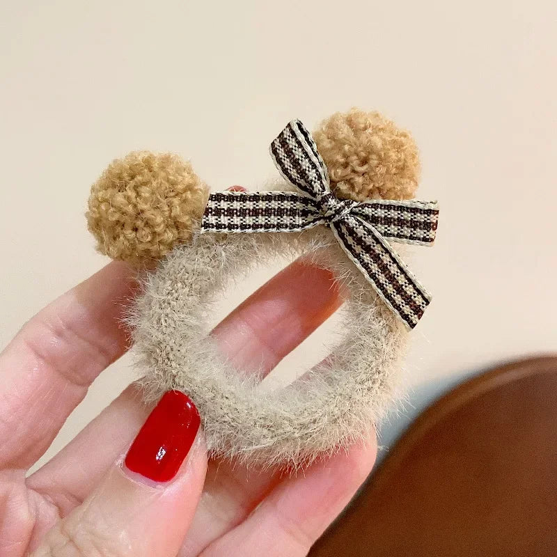 17cm Labubu doll Clothes Macaron Sitting Party Christmas Checkered Plush Cloak Clothes labubu V2 clothes Christmas costumes
