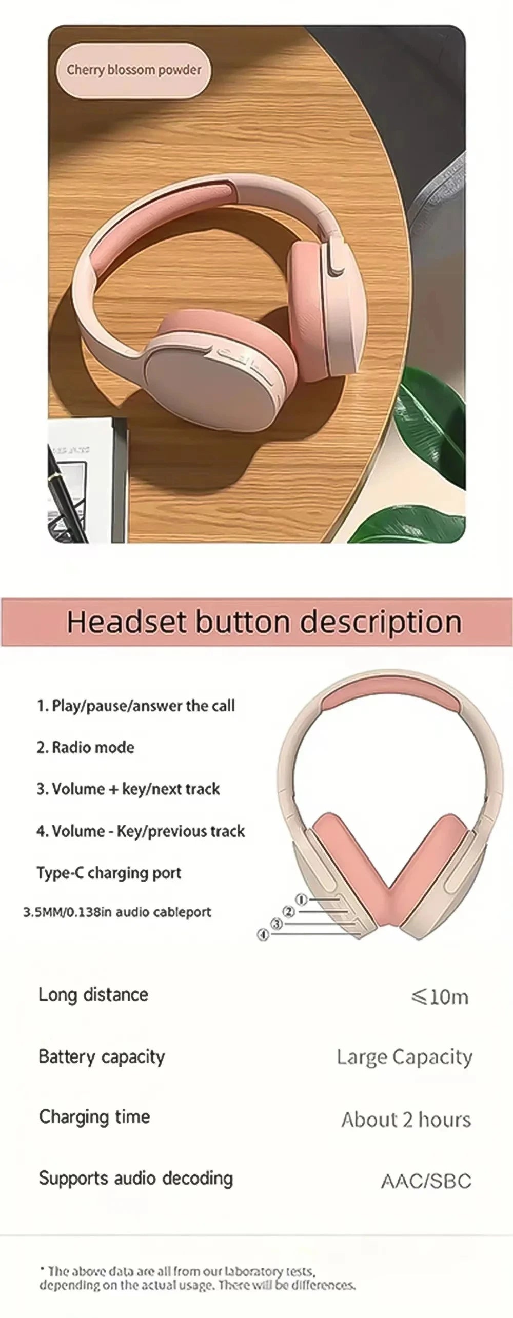 Xiaomi New Fashion Wireless Bluetooth Headphones Over Ear 9D HIFI Stereo Headsets True Sports With Earphones TF/AUX Music Player