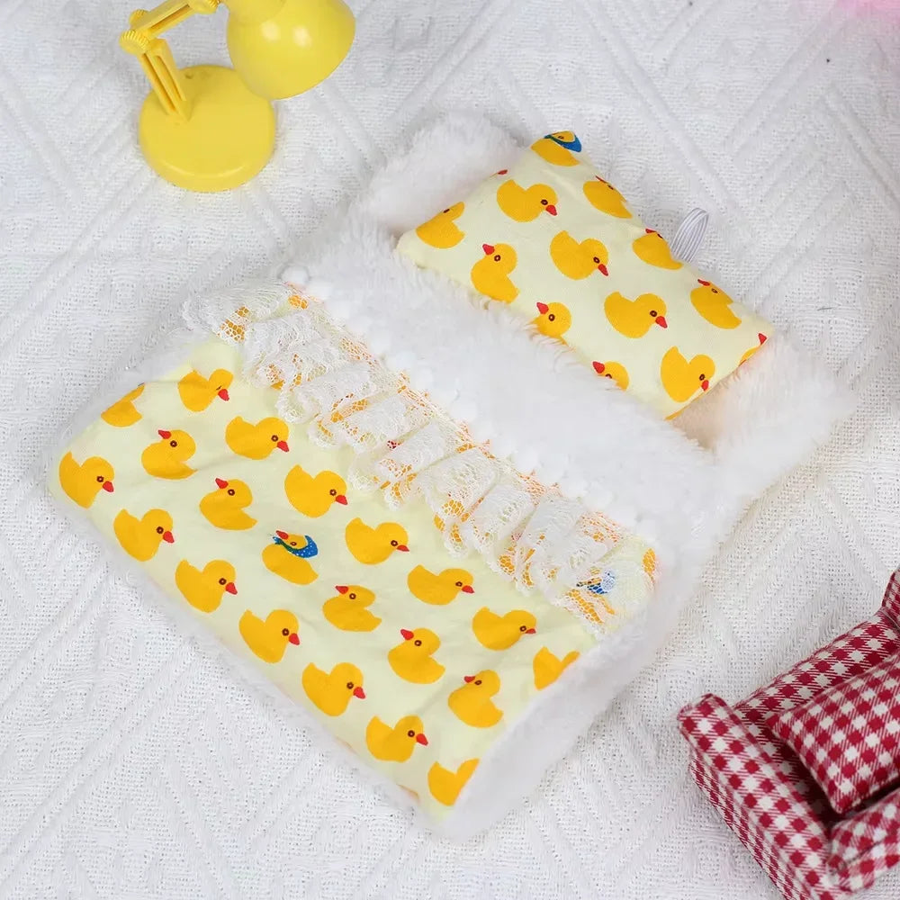 Doll Bed Sleeping Bag For 17cm Ropa Labubu Plush Toy & Accessories Cute Set Home Warmth Girl Gift