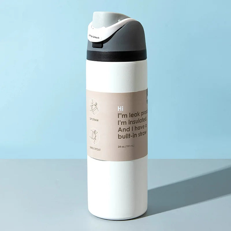 New Stainless Steel Insulated Sports Water Cup – Large Capacity, Portable, Multi-Color