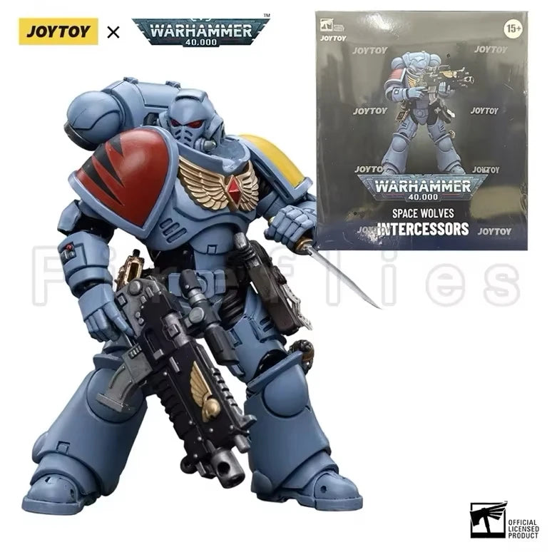 1/18 JOYTOY Actionfigur – Warhammer 40K Horus Heresy Space Wolves Logan Ghostwolf Mecha Modell