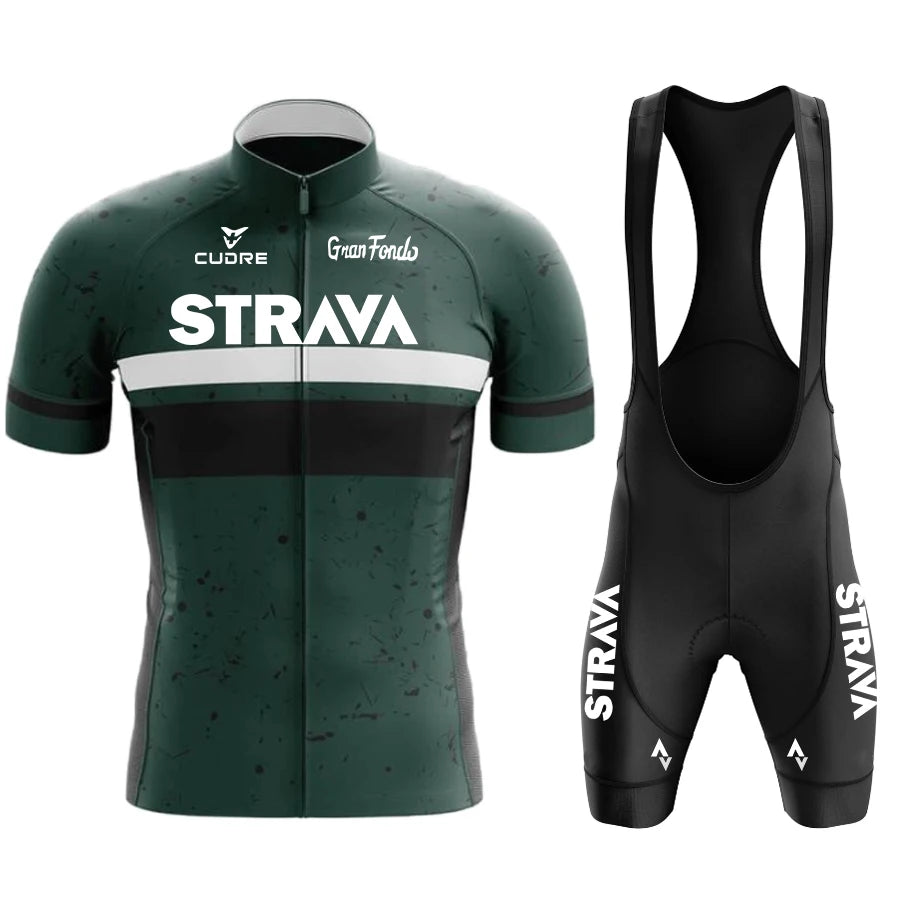 Ensemble Maillot Vélo Été Homme STRNVN – Respirant, Manches Courtes, VTT