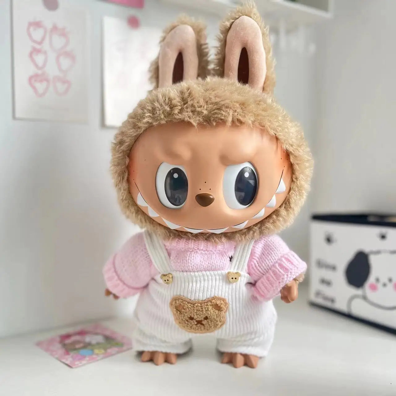 2025 New 38cm Labubu Hot Only Selling Clothes Labubu Mokoko Idol Doll Fashion Design Dress Coat Set Accessories Gift