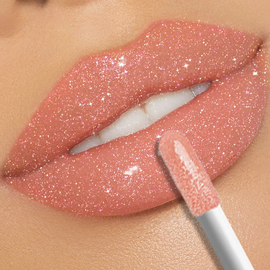9 Colors Moisturizing Diamond Shimmer Glitter Lip Gloss Makeup Sparkling Glitter Liquid Lipstick Pearl Lip Gloss Sexy Lip