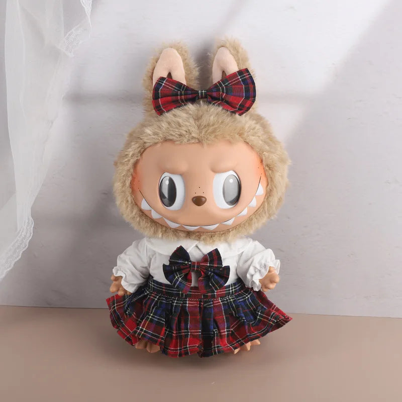 2025 New 38cm Labubu Hot Only Selling Clothes Labubu Mokoko Idol Doll Fashion Design Dress Coat Set Accessories Gift