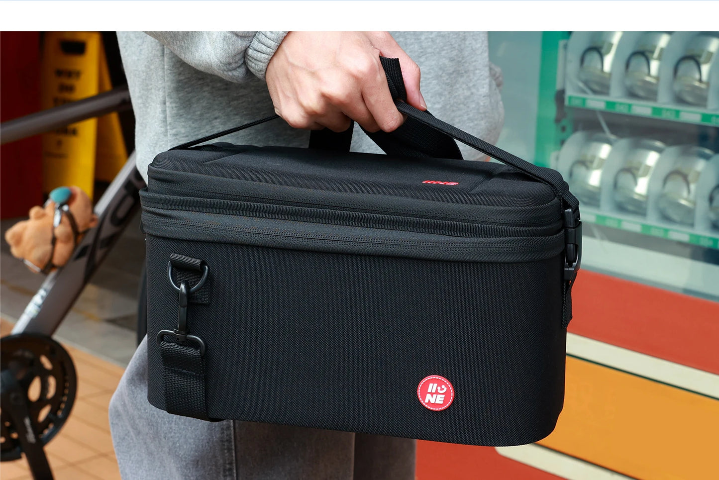 IINE SPLIT CARRYING STORAGE BAG FOR SWITCH 2 / Large Capacity & Detachable Design & Durable EVA Material & Shockproof & Drop-re