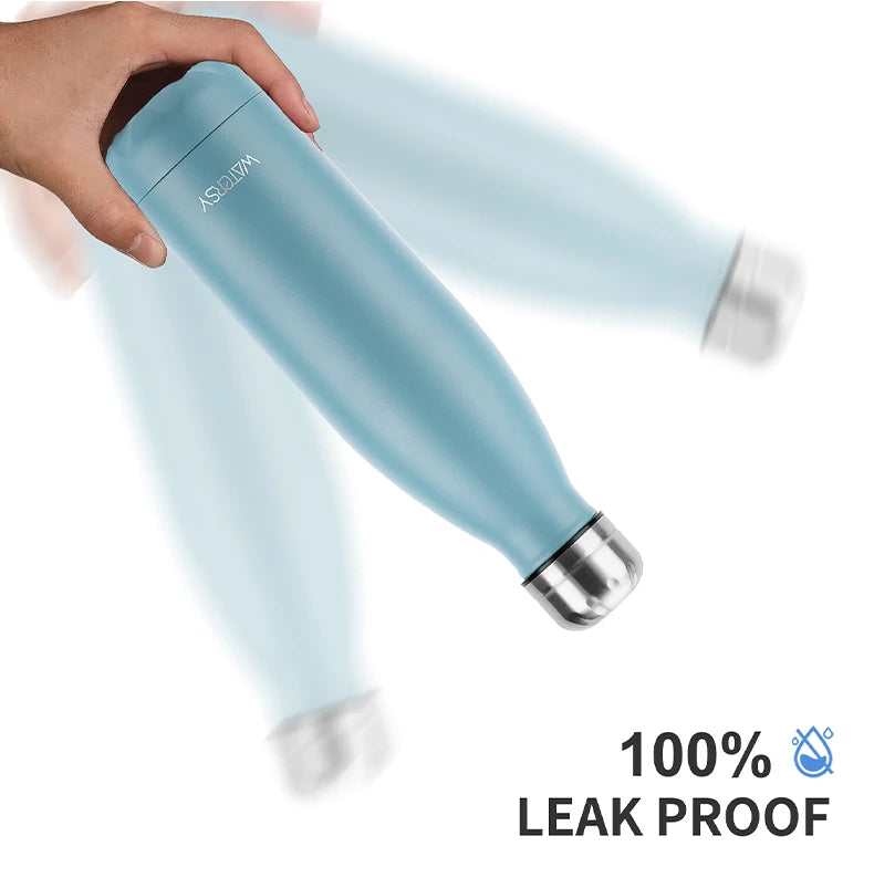 500ml Stainless Steel Water Bottle Insulated Vacuum Flask Double Wall Thermal Cup Keep Cold Hot Sports Kettle Gift for Friends