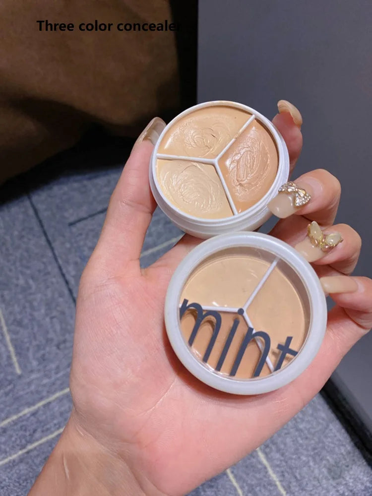Three Color Concealer To Cover Spots Pimples Black Eye Circles Lacrimal Groove Repair Foundation Make Up And Makeup Makeup