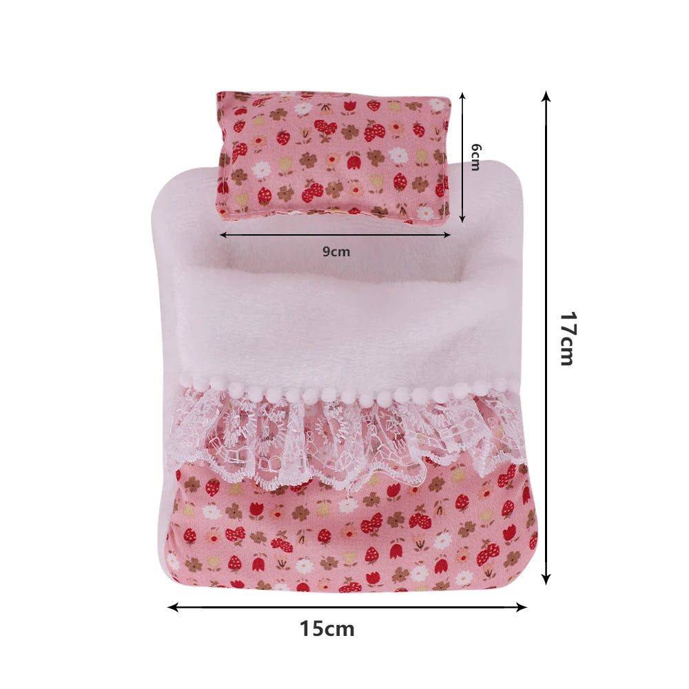 Doll Bedding Furniture For labubu 17cm Plush Doll Clothes Accessories Girl‘s Toys Birthday Christmas Gift