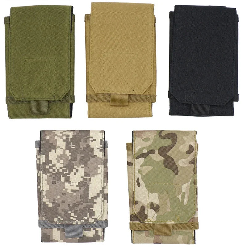 Universal Phone Pouch Holster Waist Bag Army Tactical Military Nylon Belt for Samsung Iphone Huawei Xiaomi Nokia Smartphone Case