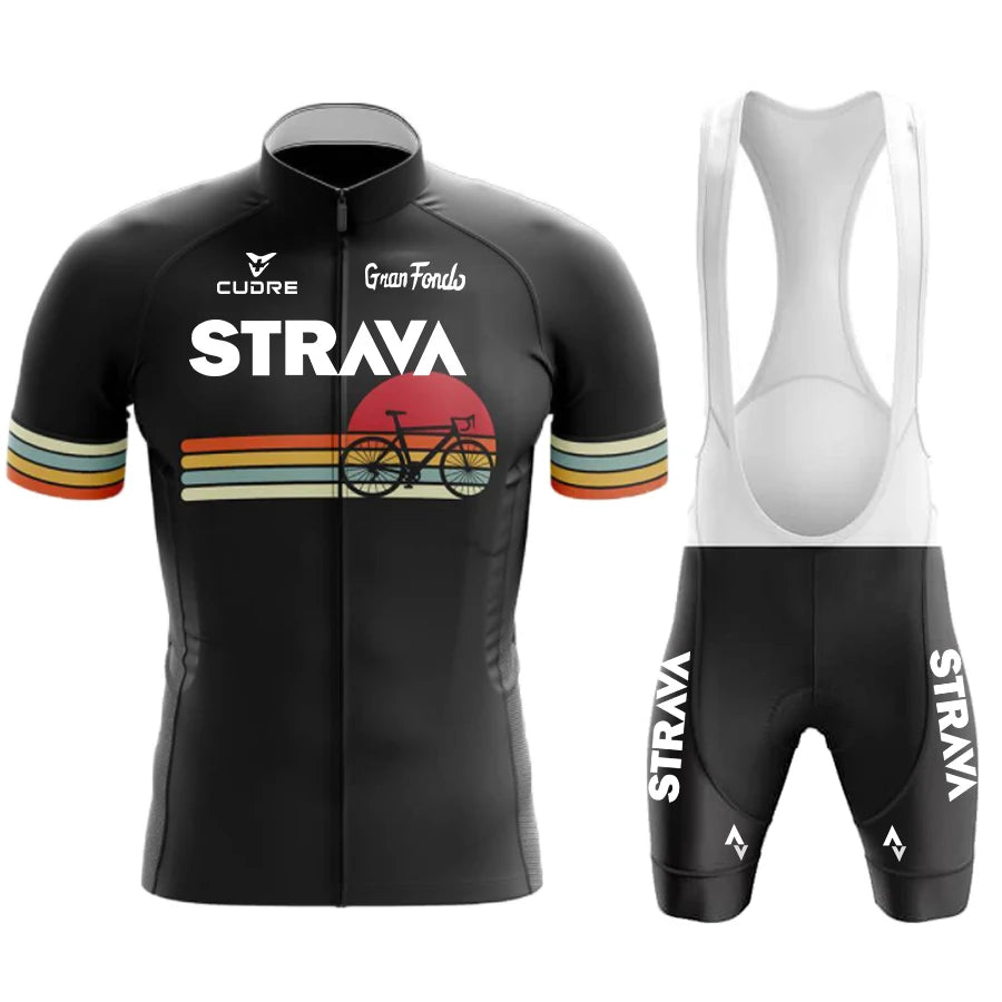 Ensemble Maillot Vélo Été Homme STRNVN – Respirant, Manches Courtes, VTT