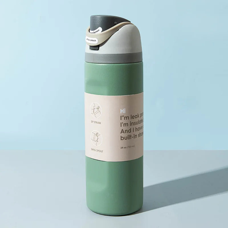 New Stainless Steel Insulated Sports Water Cup – Large Capacity, Portable, Multi-Color