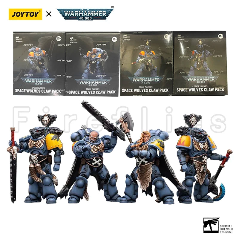 1/18 JOYTOY Actionfigur – Warhammer 40K Horus Heresy Space Wolves Logan Ghostwolf Mecha Modell