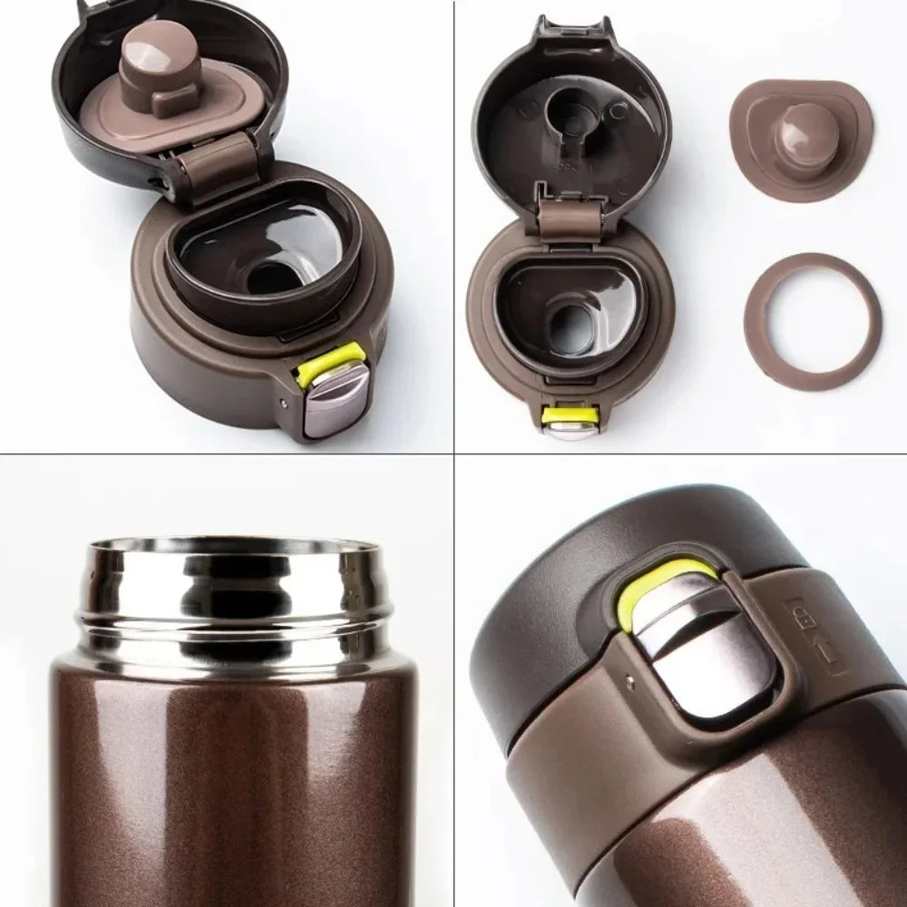 500M/16 Oz Insulated Mug Tritan Material Stainless Steel Metal Water Bottle Leakproof BPA Free Suitable for Hot and Cold Drinks