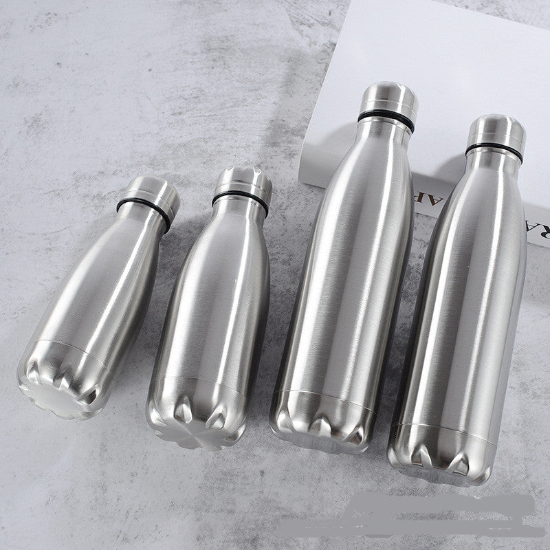 Stainless Steel Water Bottle 1 Liter Free Shipping Items, Drink Bottle for Sport Travel Cups, 500 750 1000ml Water Bottles