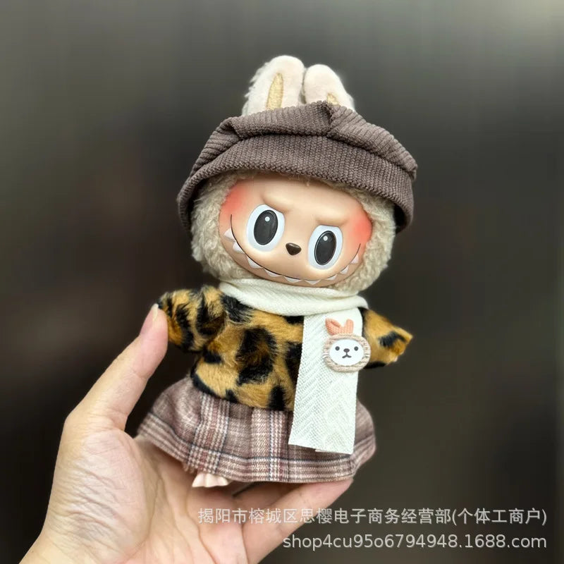 【No Shoes】For 15cm Labubu Stylish Outfit Clothes Sports & Leisure Suit Labubu Outfit Accessories Labubu Ropa
