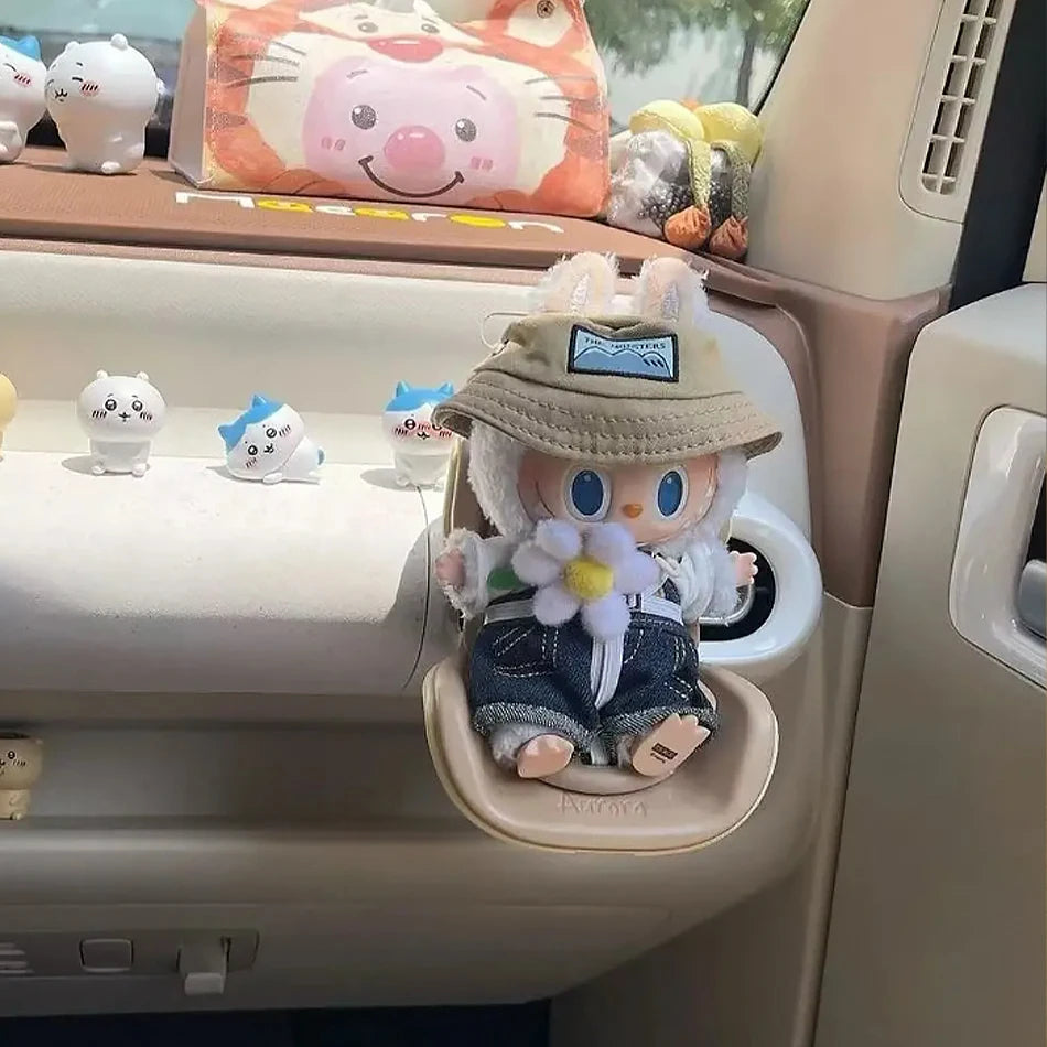 4 Styles For Car Doll Safety Seat Cartoon Chair Model Kawaii Doll Seat Outlet Decor Car Interior Styling Labubu Accessories 