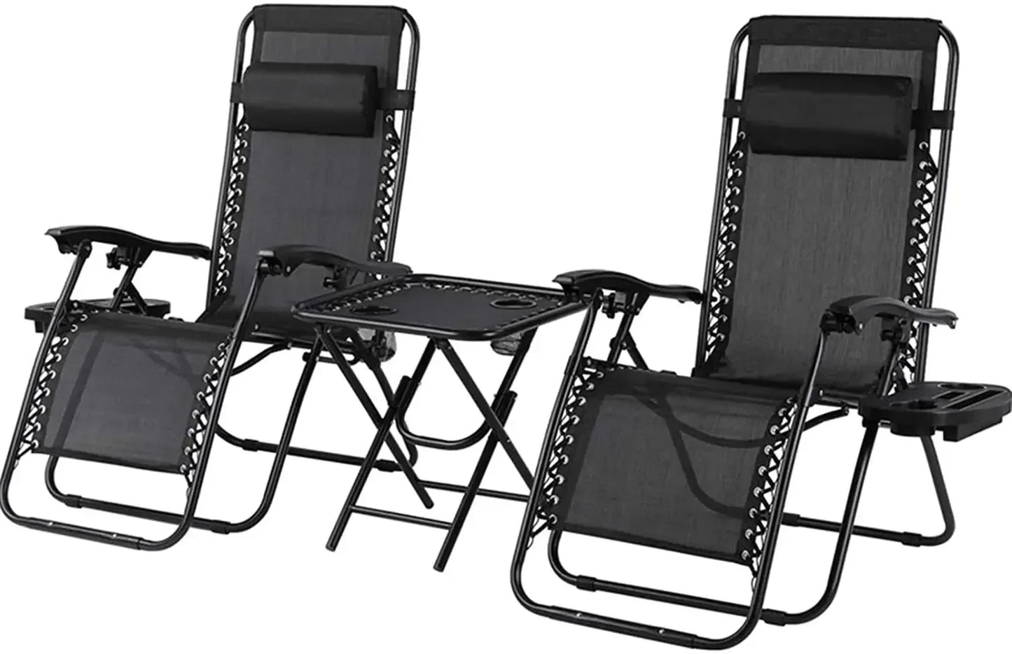 Ensemble de chaises longues pliantes Homfa avec table