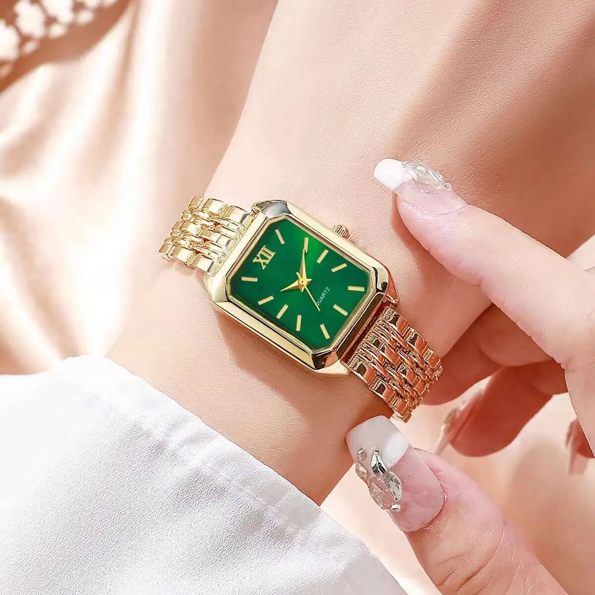 Fashion Rectangle Women Quartz Watch Luxury Analog Wristwatches Reloj Mujer Girls Clock Gift(Without Box)