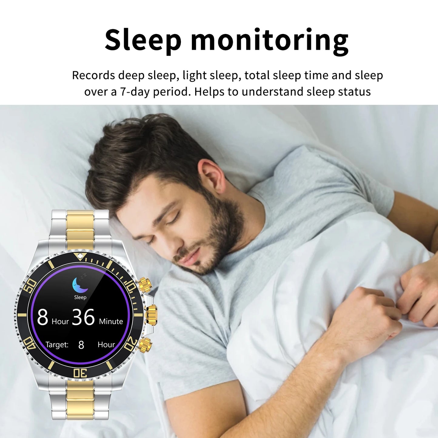 Smart Watch Man Aiweile AW12 High-End Luxury Smartwatch Fitness Tracker Sport Business Bluetooth Call for Xiomi IOS DIY Faces