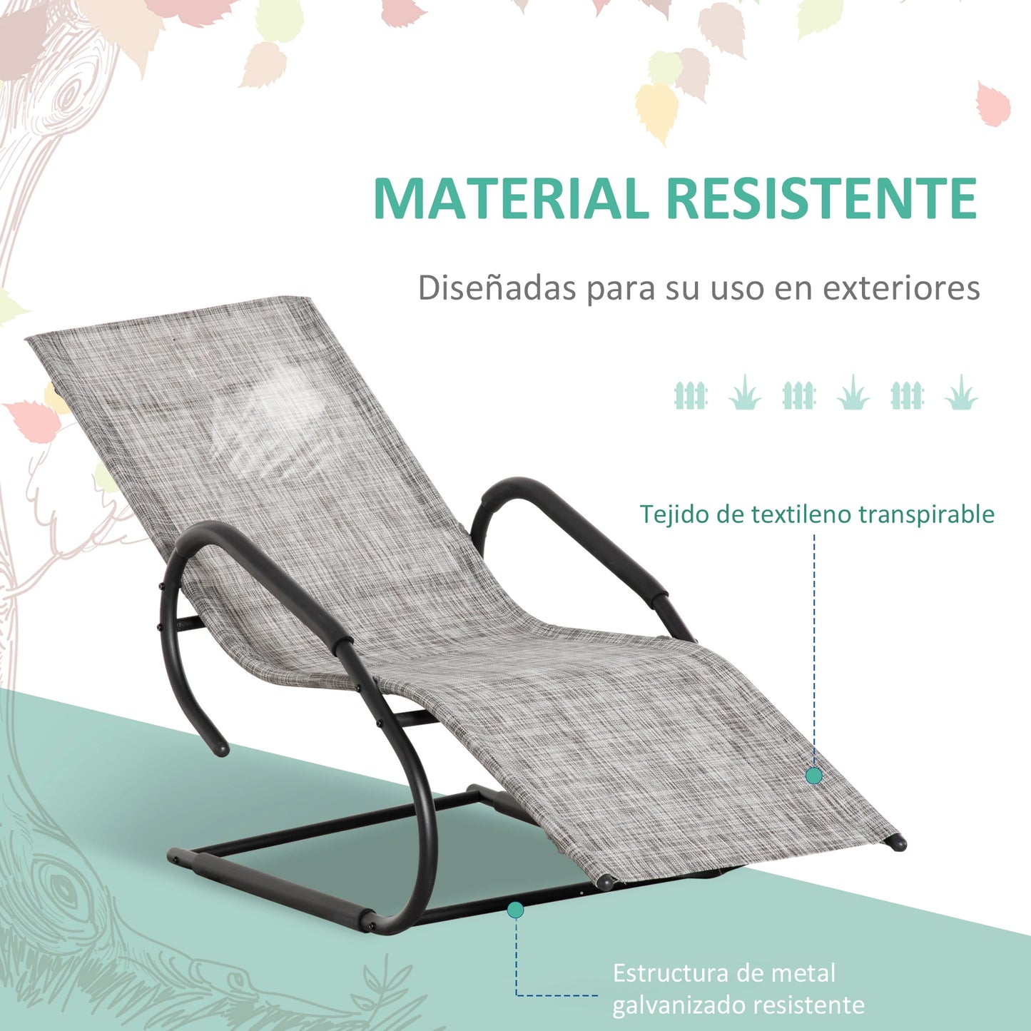 Chaise longue de jardin
