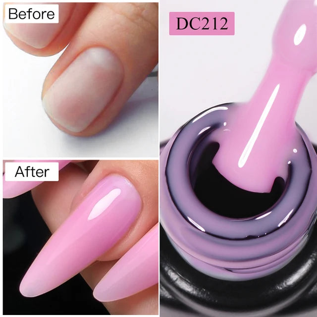 MTSSII 7ml Quick Extension Nail Polish Jelly Transparent Nude Pink Red Hard Gel Quick Building Nail Art Gel Varnish For Nails
