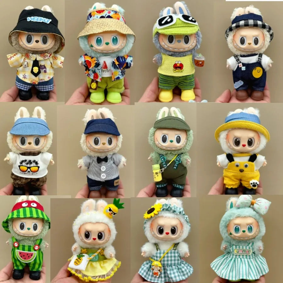 For 17cm V1V2 Labubu Doll Fashion New Style Set Doll Replacement Clothing