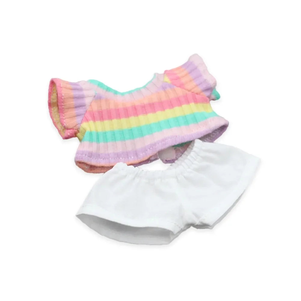 For 17cm Labubu Cute Doll Outfit Clothes Color Match Doll Clothes Suit Accessories Clothing Kid Gift